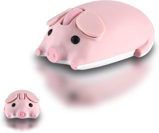 Cute Pig-Shaped Wireless Mouse
