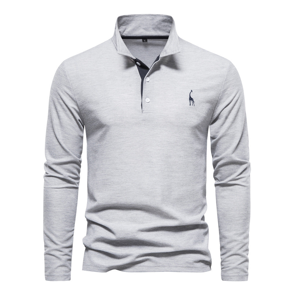 Men’s Mock Neck Long Sleeve T-Shirt