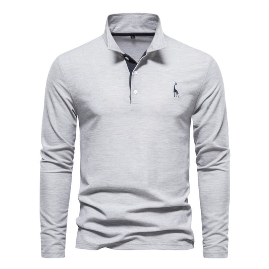 Men’s Mock Neck Long Sleeve T-Shirt