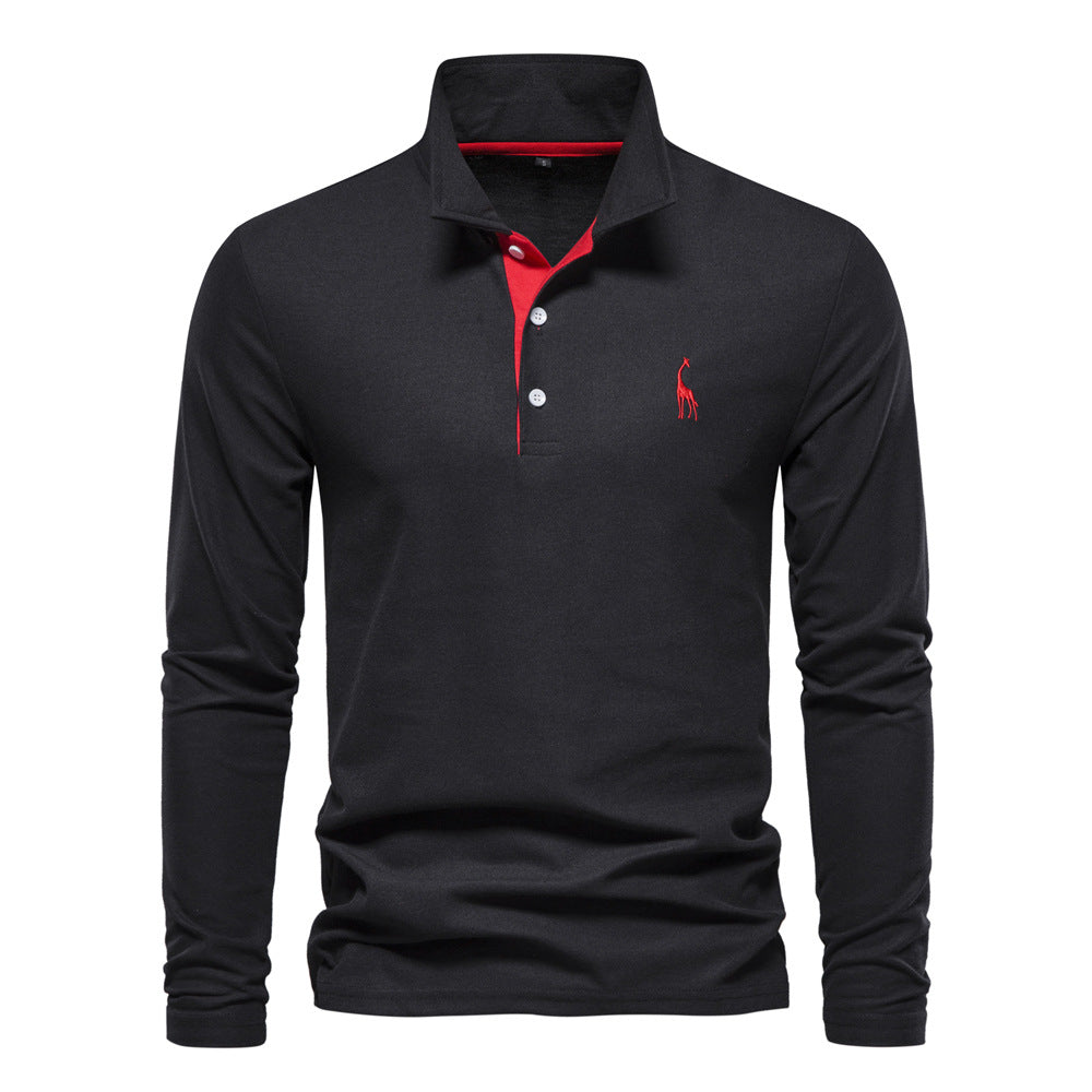 Men’s Mock Neck Long Sleeve T-Shirt