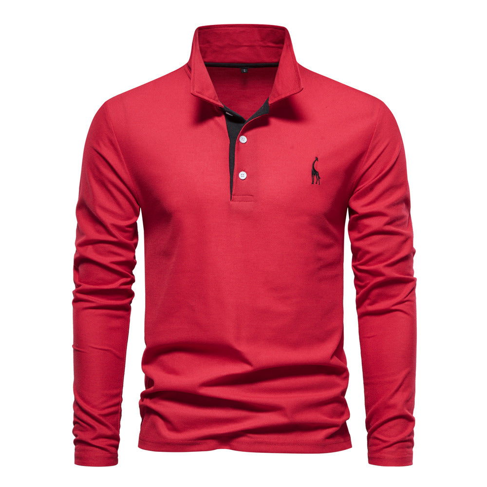 Men’s Mock Neck Long Sleeve T-Shirt