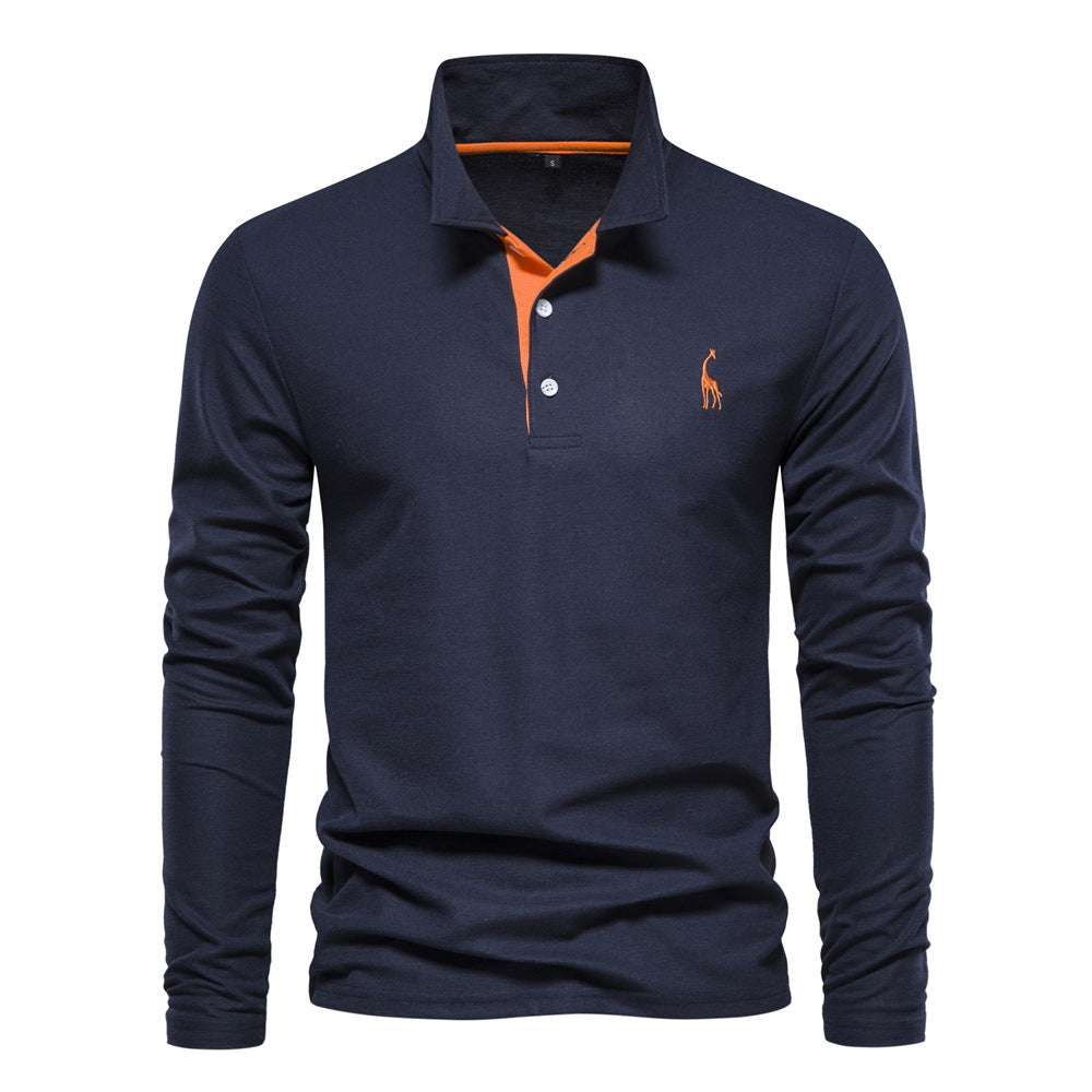Men’s Mock Neck Long Sleeve T-Shirt