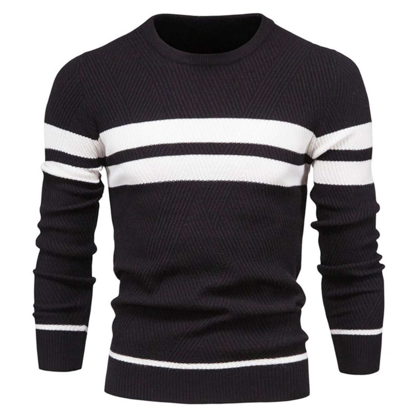 Men's Stripe Crewneck Sweater Pullover