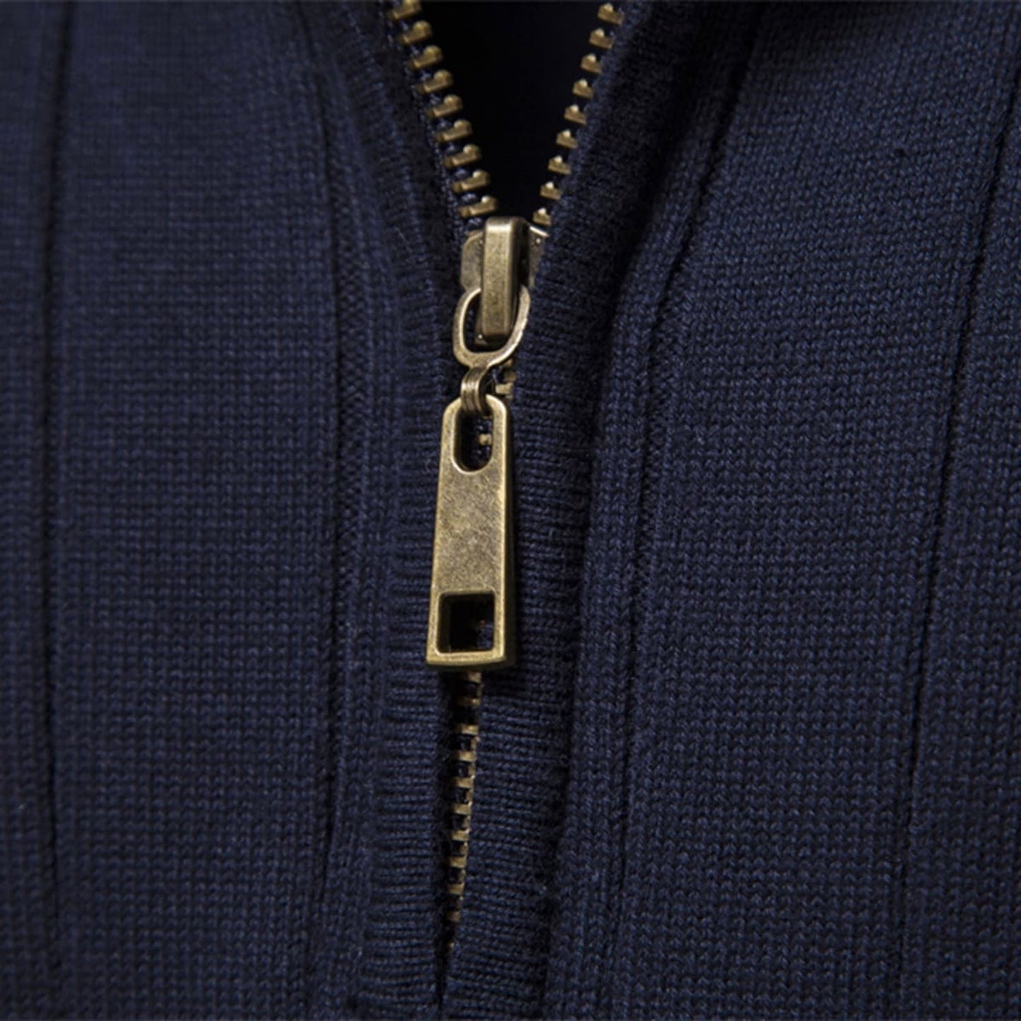 Men’s Half-Zip Striped Knit Sweater