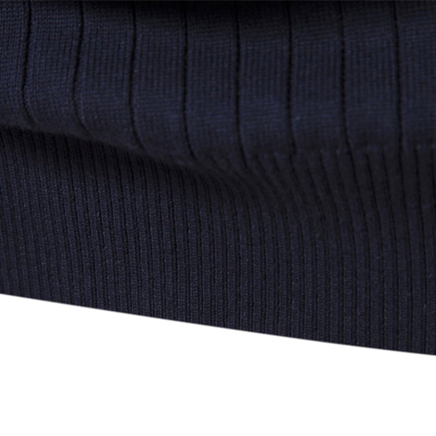 Men’s Half-Zip Striped Knit Sweater