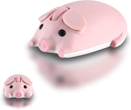 Cute Pig-Shaped Wireless Mouse
